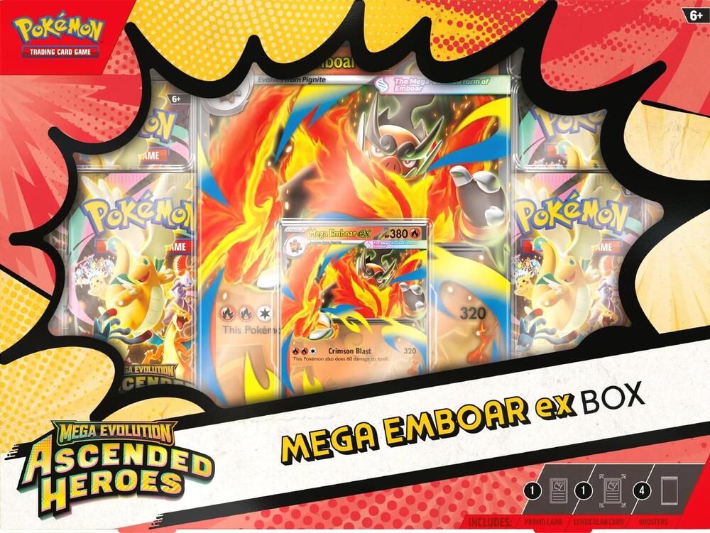 Ascended Heroes Mega Emboar ex Box product image